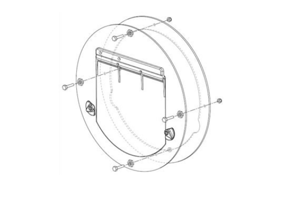 Schematic-style shot of a pet door product.