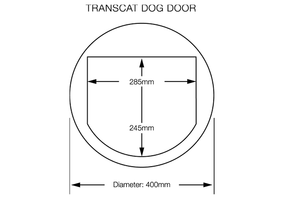 Medium Pet Doors Diagram