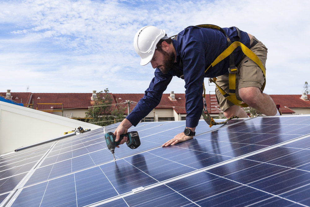 A Solar Panel Installation