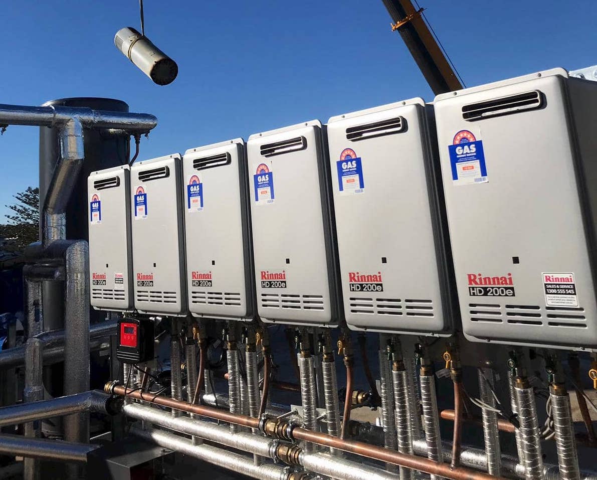 commercial hot water system installation