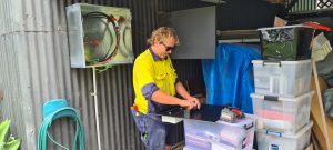 An electrician organising on the job in Port Macquarie