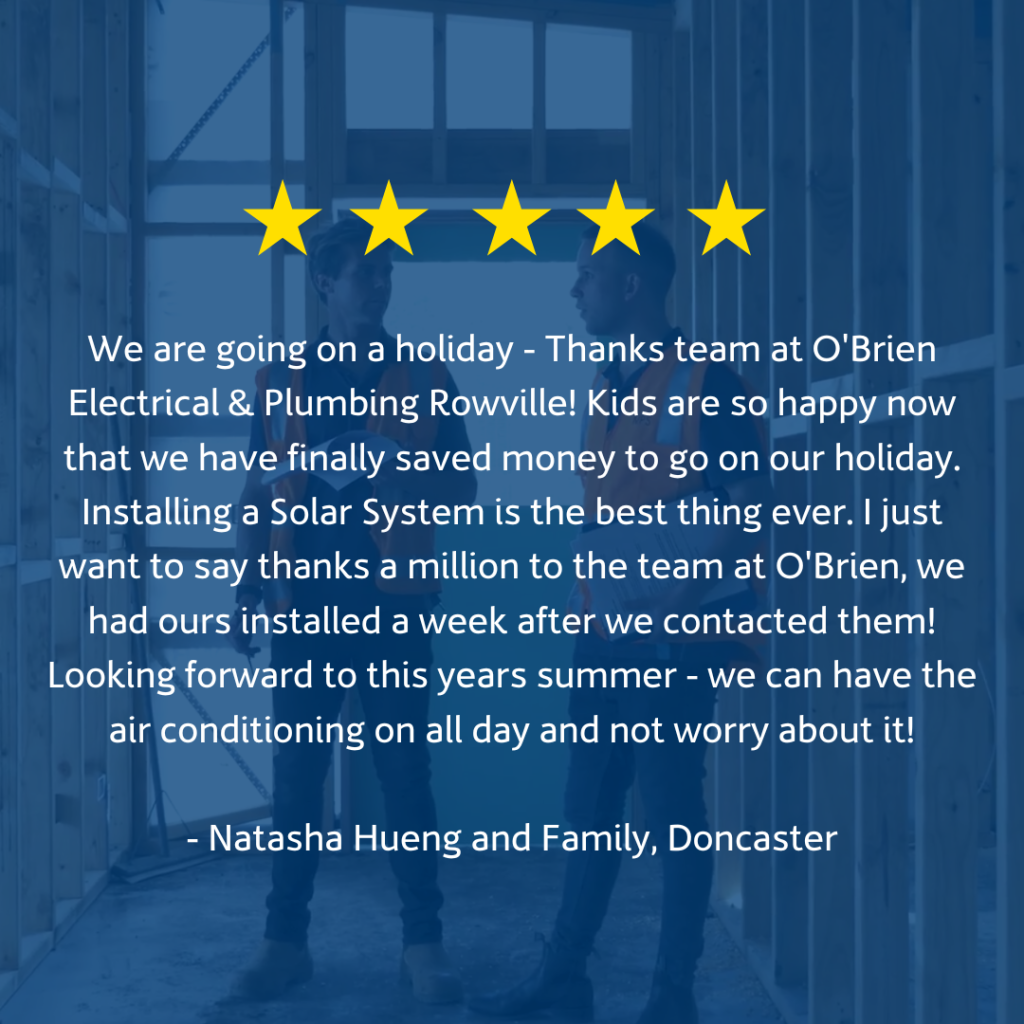 Solar Panel Installers Melbourne O’Brien Electrical & Plumbing Rowville