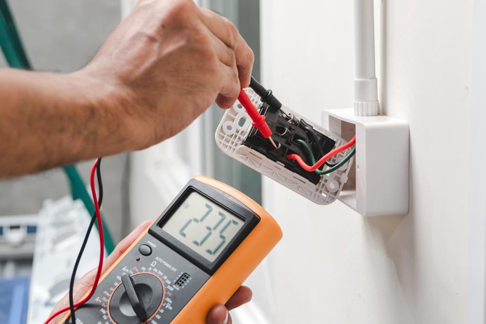 Electrician Conducting Electrical Inspection