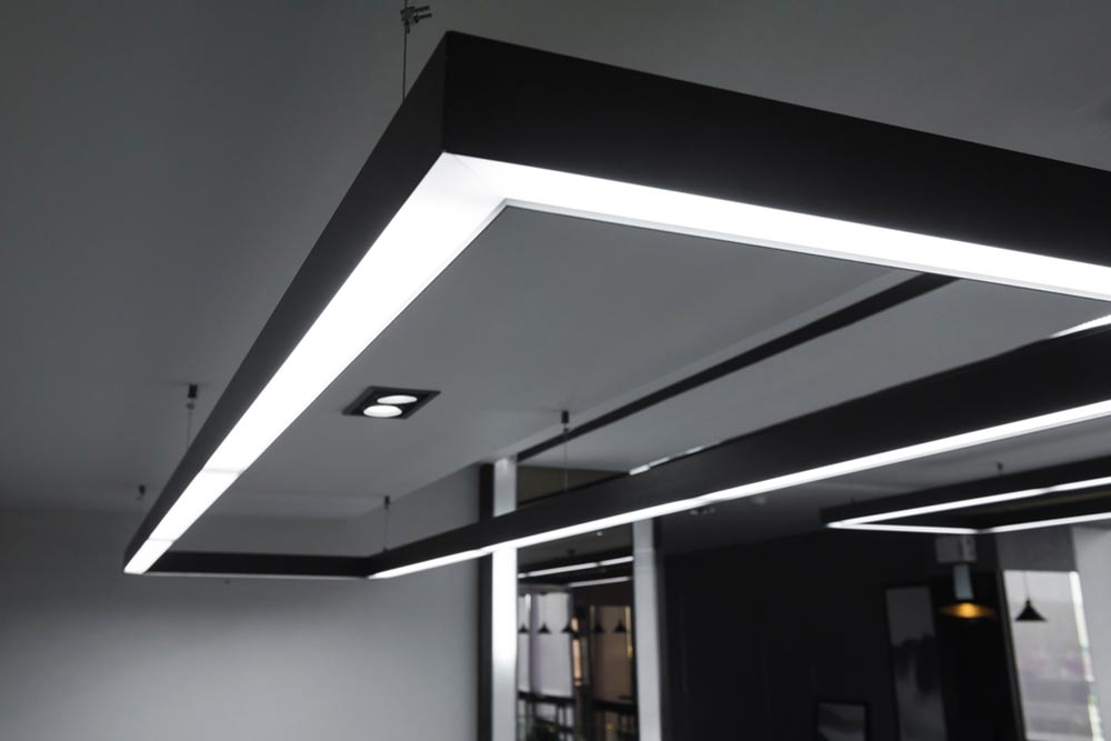 Led Lights In An Office