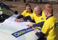 O'Brien Electricians working together