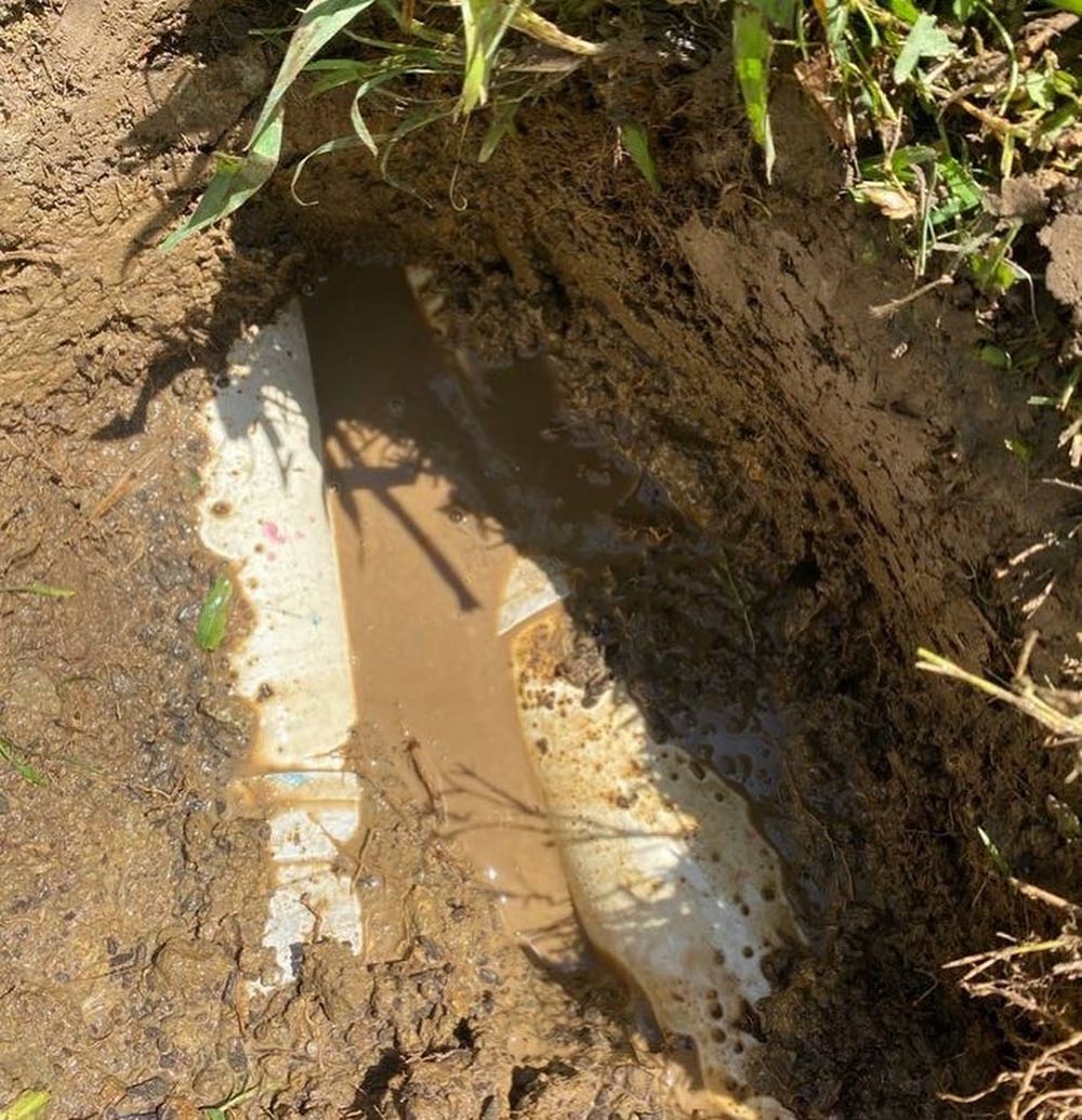 Closer Look Of A Burst Pipe